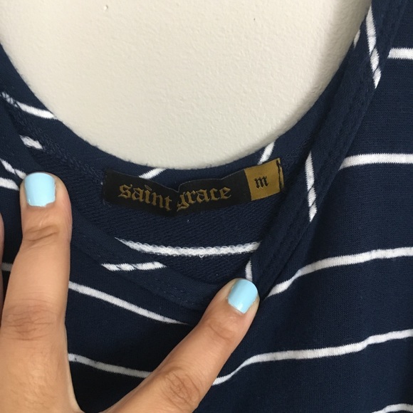 Saint Grace Striped Knit Midi Dress - Picture 6 of 7